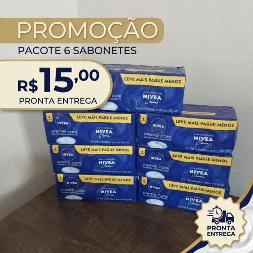NIVEA Creme Care - Kit com 6 Sabonetes 90g