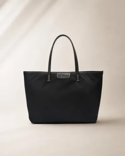 Bolsa Shopper Nylon Preta Santa Lolla