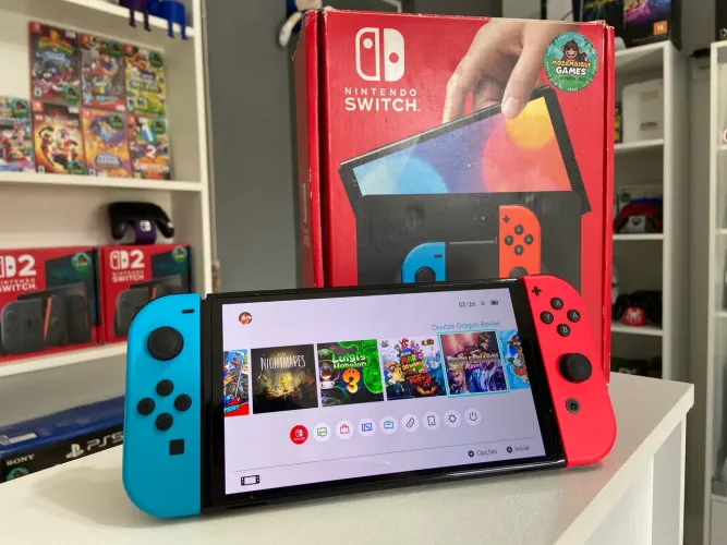 Nintendo Switch Oled 256gb Desbloque@do ( Loja Física )