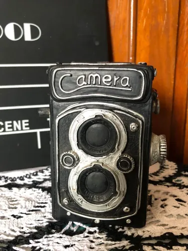 CÂMERA FOTOGRÁFICA COFRE DECORATIVO VINTAGE 