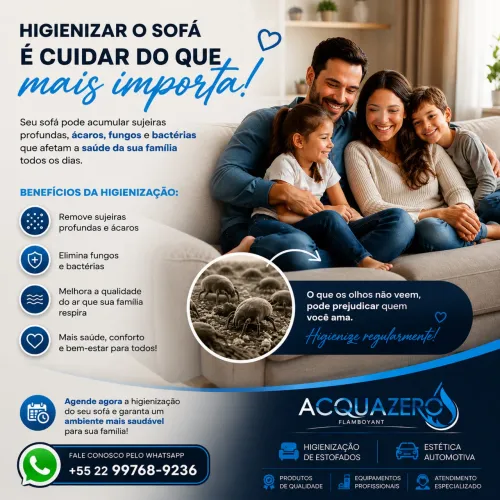 Higienização de Estofados, cadeiras e colchão
