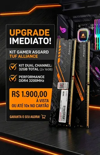 Kit Upgrade Memória Asgard 32 GB (2x16gb) Tuf Gaming 3200 mhz