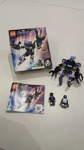 Lego Marvel Pantera Negra - Black Panther Mech Armor 76204 - 124 peças completo