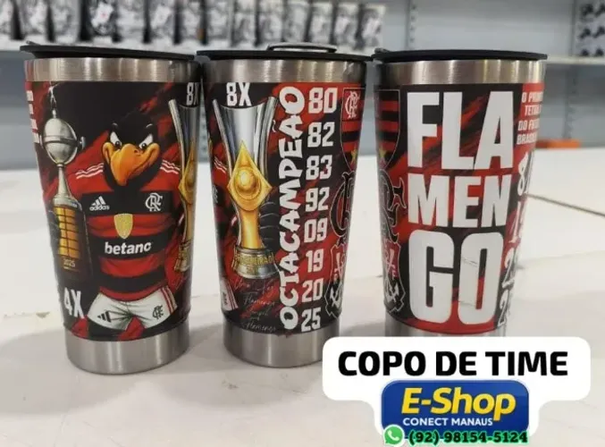Copos Térmicos personalizado com seu time do coração