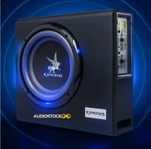 Caixa De Som Automotiva Slim Sub 8 Pol 350w Amplificada
