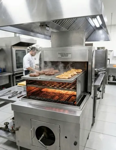 Charbroiler Industrial com Vaporização a Gás em Inox - Linha Pesada (Padrão Americano)