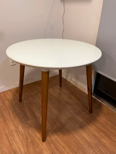 Mesa tulipa tok stok tampo de vidro
