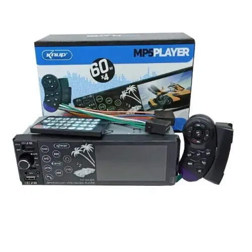 Multimídia Som Rádio Fm Usb Tela 4 Controle 1 Din Bluetooth