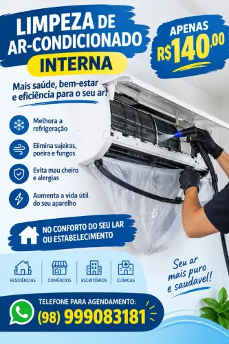 Limpeza de ar-condicionado interna!