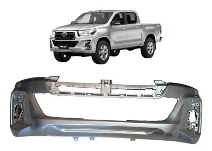 Parachoque Dianteiro Hilux Revo 2018 A 2020 Sem Grade Prata