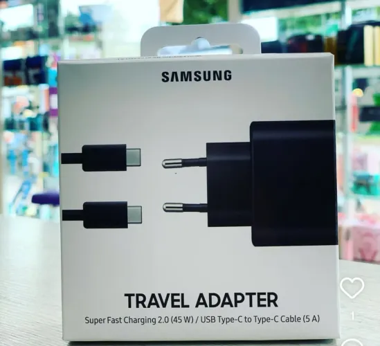 Carregador turbo Samsung 45w travel adapter tipo C