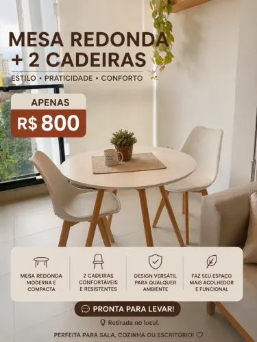 Mesa de jantar redonda