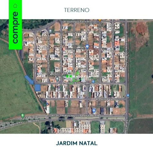 Terreno no Jardim Natal de 423 m²