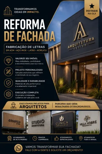 REFORMA DE FACHADAS | LETRAS CAIXA | COMUNICAÇÃO VISUAL