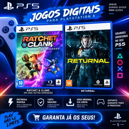 Vendo 2 jogos de ps5 mídia digital