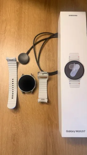 Samsung Galaxy Watch7 44mm LTE Prata + Caixa + Nota Fiscal