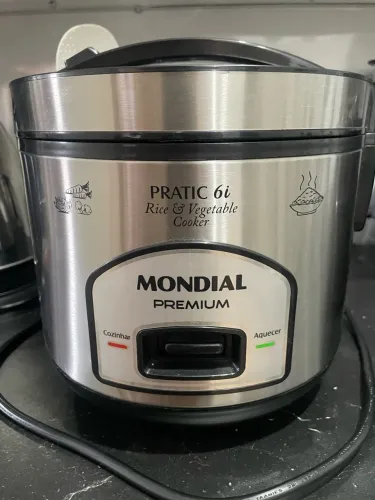 PANELA DE ARROZ ELÉTRICA MONDIAL SEMINOVA 6 XÍCARAS