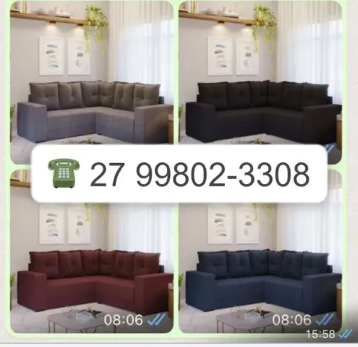 -SOFA DE CANTO PATRICIA VELUDO- VARIAS CORES