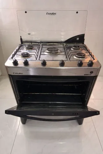 Fogão Esmaltec inox 5 bocas