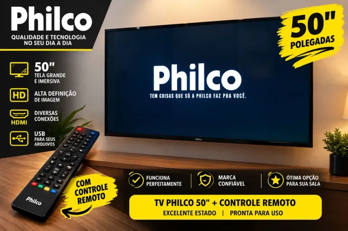 TV Philco 50.polegadas com controle remoto