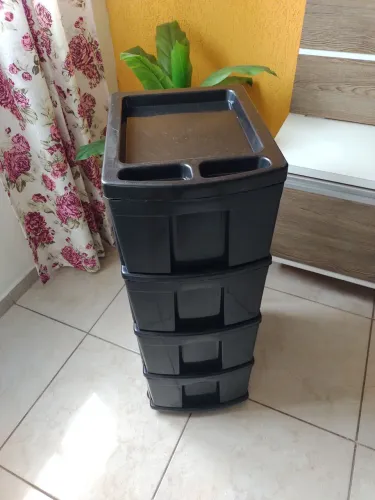 Gaveteiro organizador plástico 4 gavetas 