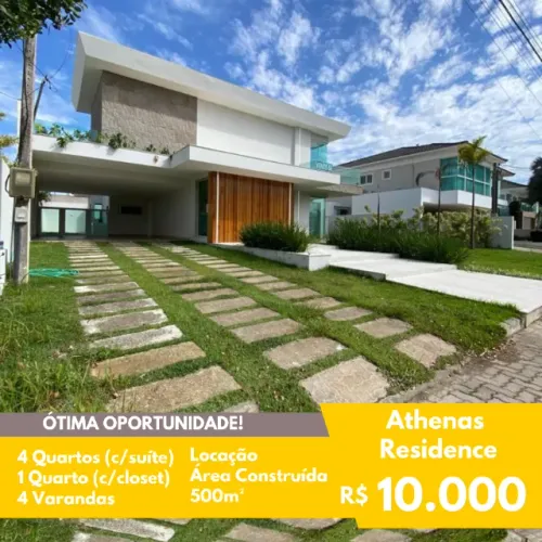 FIT - Locação - Athenas Residence - 4 Quartos (Suítes) - 500m² - Alto Padrão