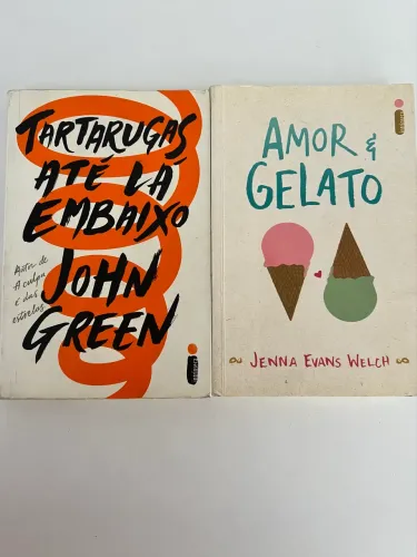 Combo 2 livros - amor e gelato, tartarugas até lá em baixo