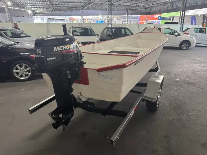 Barco motor mercúry 15 hp super 