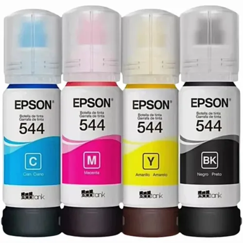 Kit 4 Tinta T544 Epson L3250 L3150 L3210 L3110 L1210 1110 L3260 L3160 L5190 L5290 Original