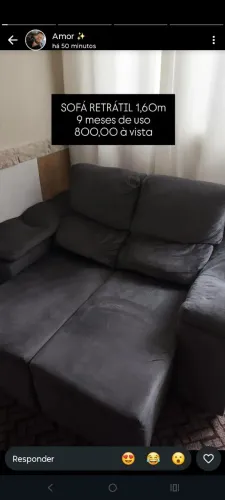 Sofá Semi-novo! Parcelo no cartão! 