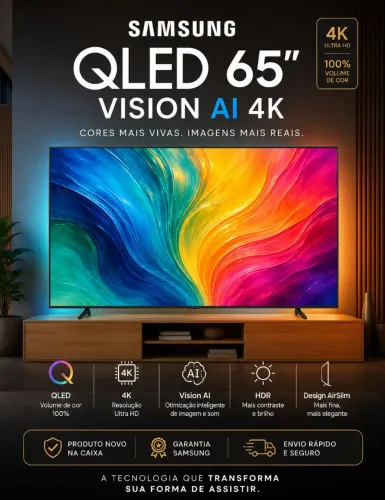 Tv samsung 65" Qled 4k lacrada nf
