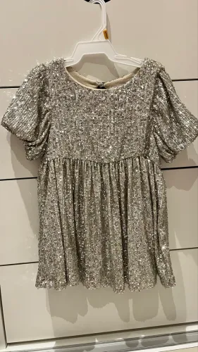 Vestido infantil lantejoula 