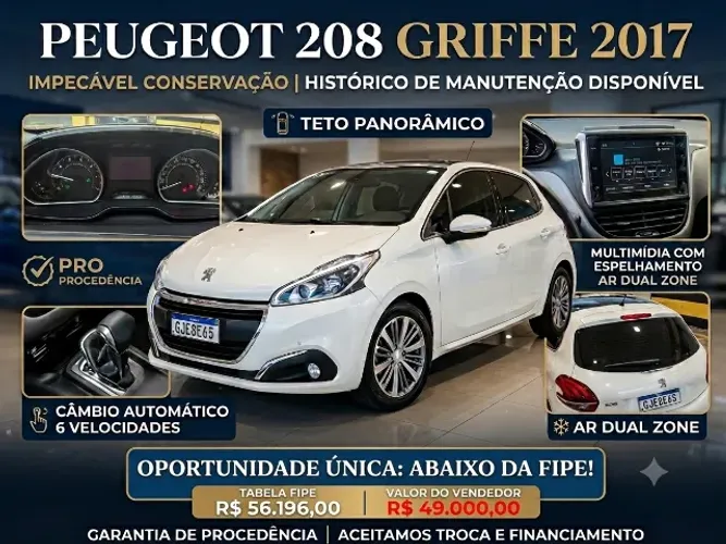 Peugeot 208 Griffe 1.6 Flex 16V 5P Aut. 2018