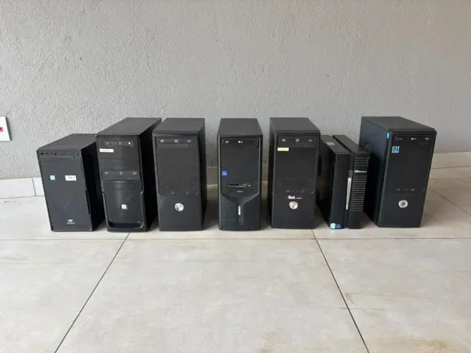 Kit 7 Computadores + 7 Monitores - Funcionando e para Peças