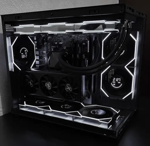Kit com 3 Fans Jungle Leopard Interstellar V4 LCD UniFan reversas