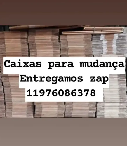 Caixas de papelão para mudança entregamos