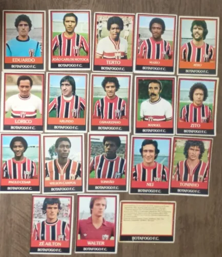FUTEBOL CARDS 78/79 PING PONG BOTAFOGO SP COMPLETO CONFORME CARTÃO