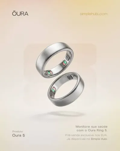 OURA RING 5 SILVER TAMANHO 10 ZERO 