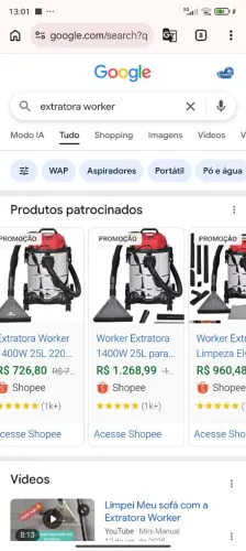 Extratora de água e pó worker nova 220v liguei uma única vez bem rápido pra fazer teste