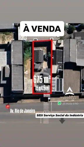 Terreno de frente ao SESI na Av. Rio de Janeiro 675m²