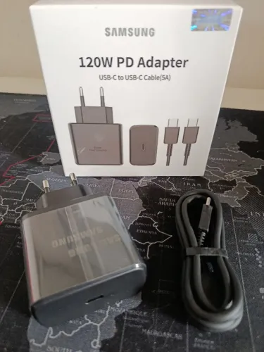 Carregador Samsung 120W com fonte e cabo USB-C / DESCONTO ESPECIAL