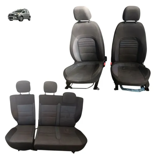  Jogo Banco Fiat Idea Attractive 2012 2013 2014 2015  Preto