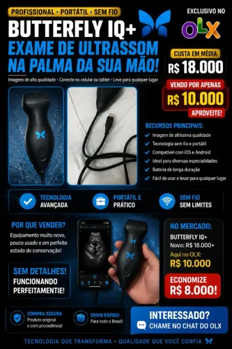 Ultrassom Portátil Buterfly iq +