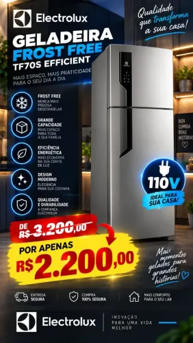 Geladeira Frost Free Electrolux TF70