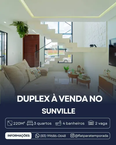 Duplex à venda no CONDOMINIO SUNVILLE, em João Pessoa PB: