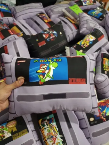 Almofada Super Mario World - NerdDog Store Snes Luigi Toad Bowser Yoshi Cartucho Nintendo