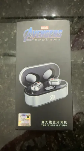 Fone de Ouvido Bluetooth Sem Fio TWS Avengers Endgame com Display Digital