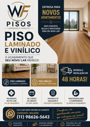 Piso laminado e vinílico