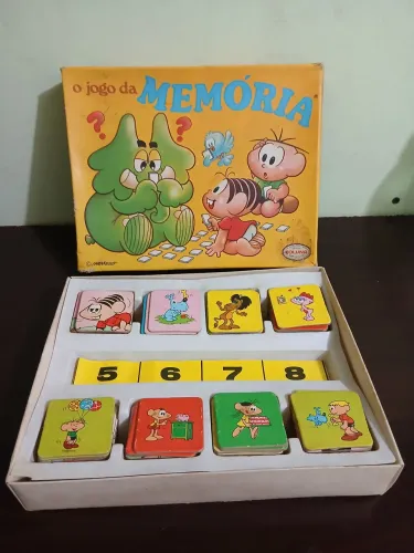 JOGO DE MEMÓRIA TURMA DA MÔNICA 112 PEÇAS VINTAGE ANOS 70