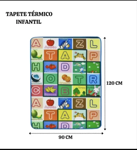 Tapete infantil educativo decorado impermeável 